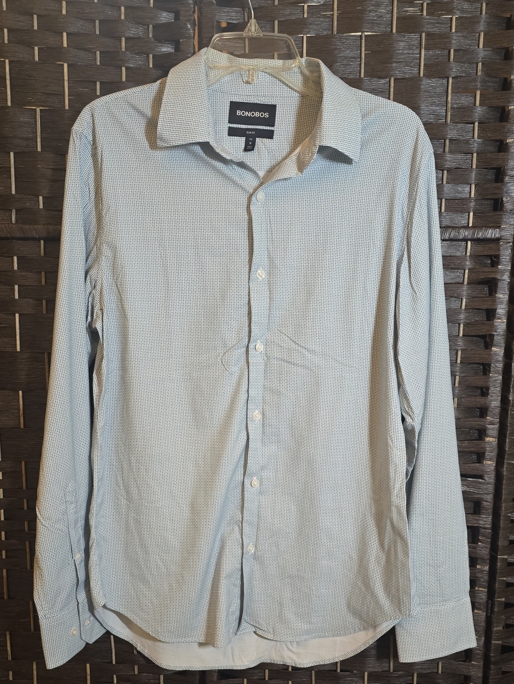 Bonobos Slim Fit Micro Print Dress Shirt Medium EUC